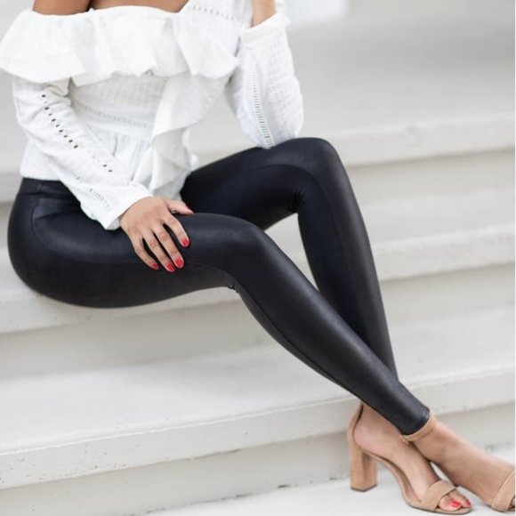 Spanx Faux Leather Leggings size X1 - Picture 1 of 15
